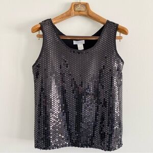 Impressions of California Black Sequin Women's Top